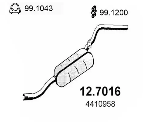 Handler.Part End silencer ASSO 127016 1