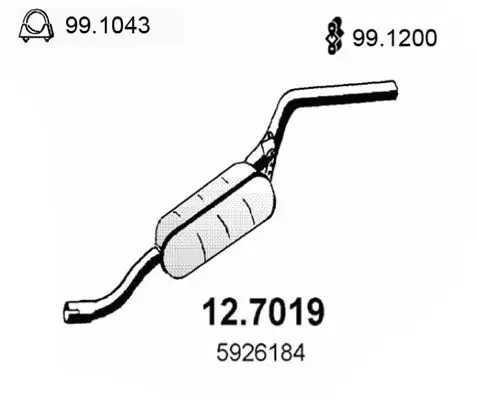 Handler.Part End silencer ASSO 127019 1