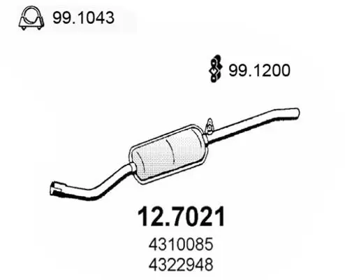 Handler.Part End silencer ASSO 127021 1