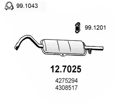 Handler.Part End silencer ASSO 127025 1