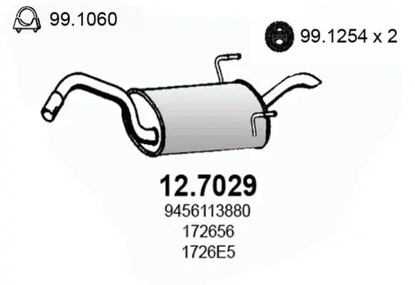 Handler.Part End silencer ASSO 127029 1