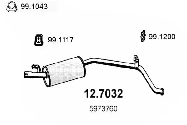 Handler.Part End silencer ASSO 127032 1