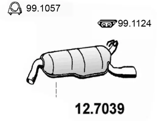 Handler.Part End silencer ASSO 127039 1