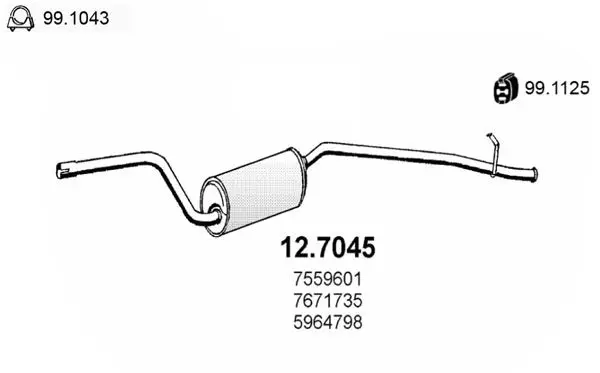 Handler.Part End silencer ASSO 127045 1