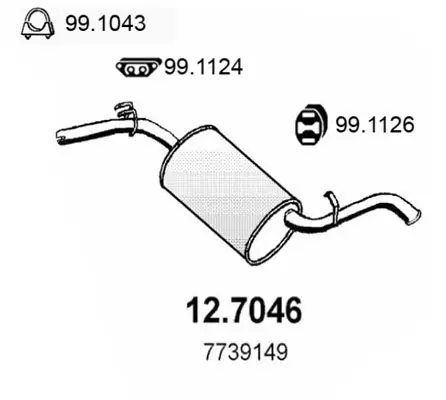 Handler.Part End silencer ASSO 127046 1