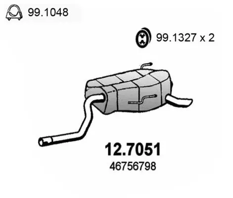 Handler.Part End silencer ASSO 127051 1