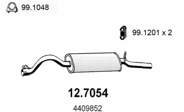 Handler.Part End silencer ASSO 127054 1