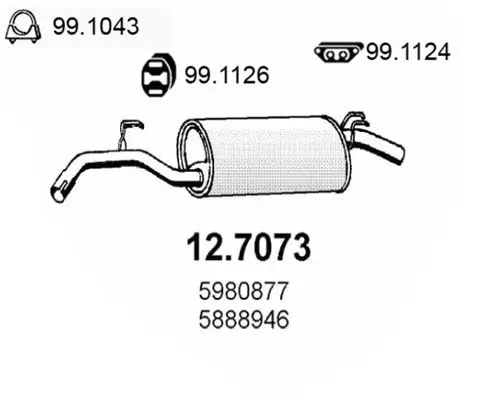 Handler.Part End silencer ASSO 127073 1