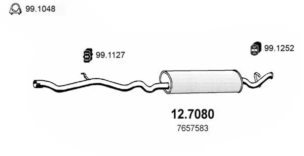 Handler.Part End silencer ASSO 127080 1