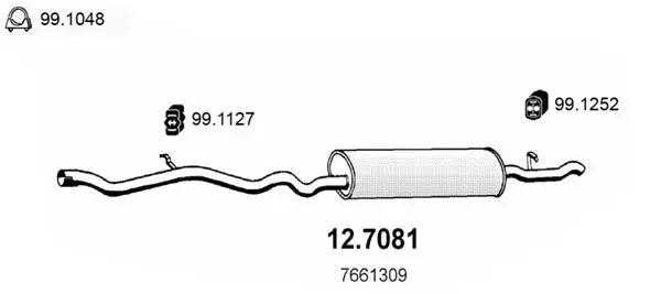 Handler.Part End silencer ASSO 127081 1