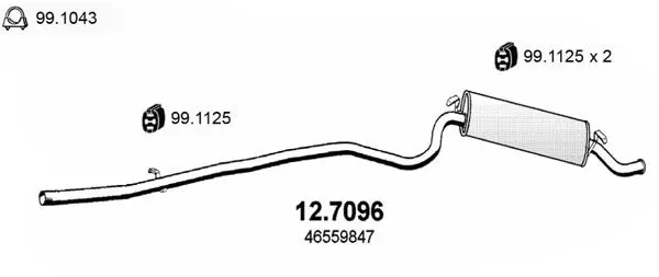 Handler.Part End silencer ASSO 127096 1