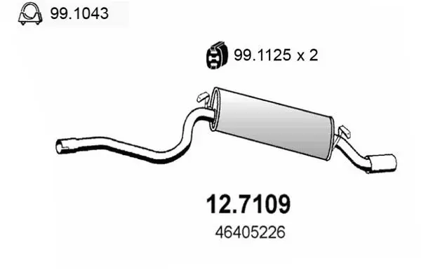 Handler.Part End silencer ASSO 127109 1