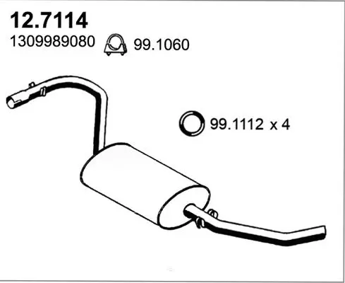 Handler.Part End silencer ASSO 127114 1