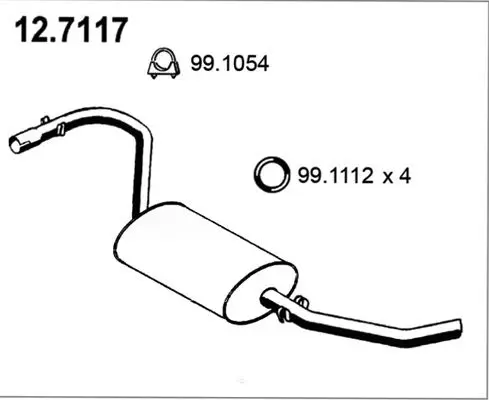 Handler.Part End silencer ASSO 127117 1