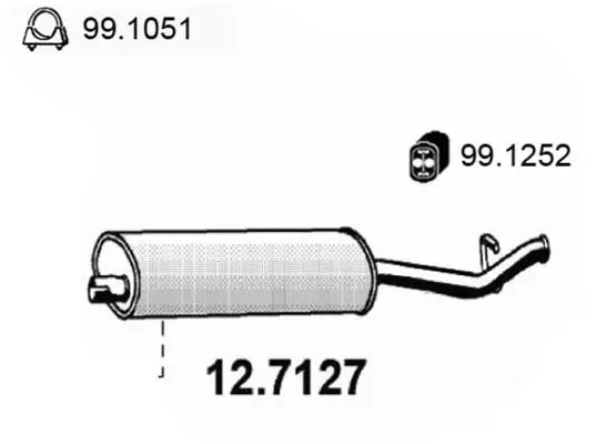 Handler.Part End silencer ASSO 127127 1