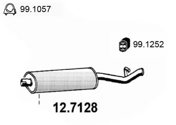 Handler.Part End silencer ASSO 127128 1