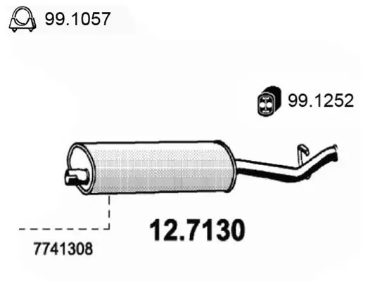 Handler.Part End silencer ASSO 127130 1