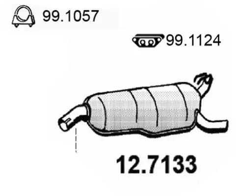 Handler.Part End silencer ASSO 127133 1