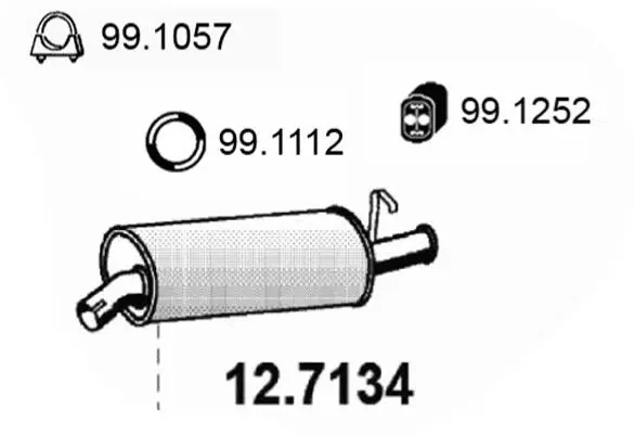 Handler.Part End silencer ASSO 127134 1