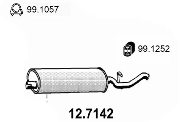 Handler.Part End silencer ASSO 127142 1