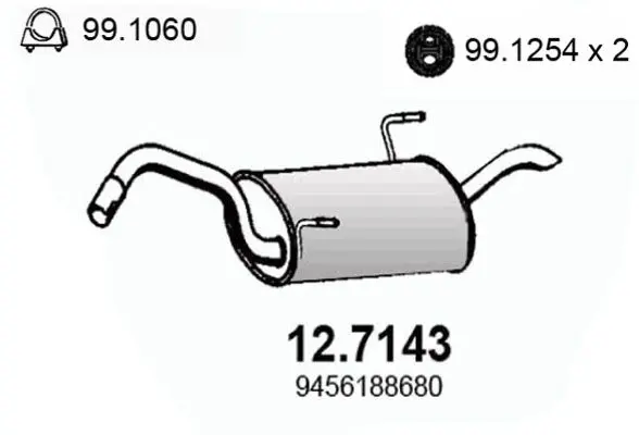 Handler.Part End silencer ASSO 127143 1