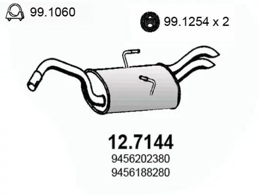 Handler.Part End silencer ASSO 127144 1