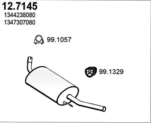 Handler.Part End silencer ASSO 127145 1