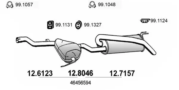 Handler.Part End silencer ASSO 127157 1