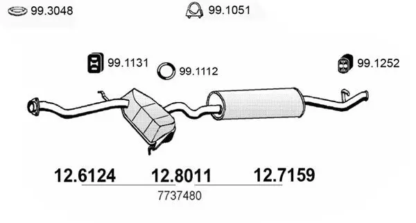 Handler.Part End silencer ASSO 127159 1