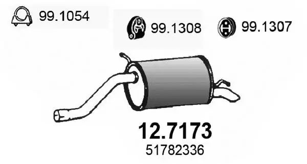 Handler.Part End silencer ASSO 127173 1