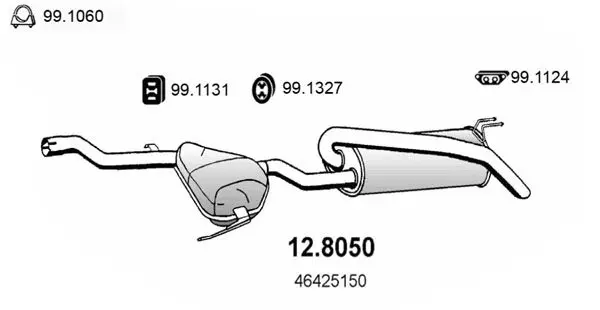 Handler.Part Middle-/end silencer ASSO 128050 1