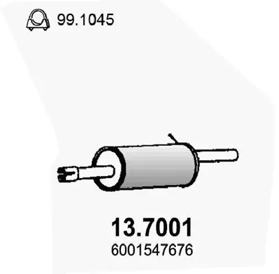 Handler.Part End silencer ASSO 137001 1