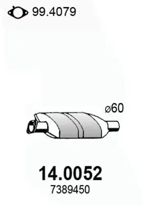 Handler.Part Catalytic converter ASSO 140052 1