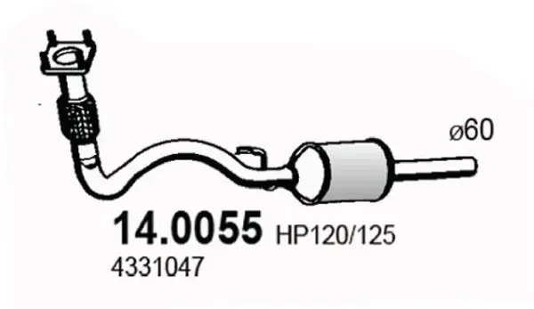 Handler.Part Catalytic converter ASSO 140055 1