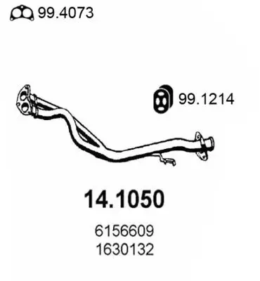 Handler.Part Exhaust pipe ASSO 141050 1