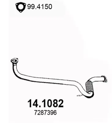 Handler.Part Exhaust pipe ASSO 141082 1