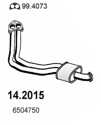 Handler.Part Front silencer ASSO 142015 1