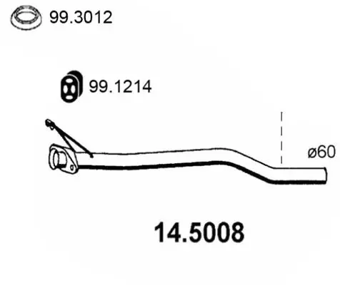 Handler.Part Exhaust pipe ASSO 145008 1