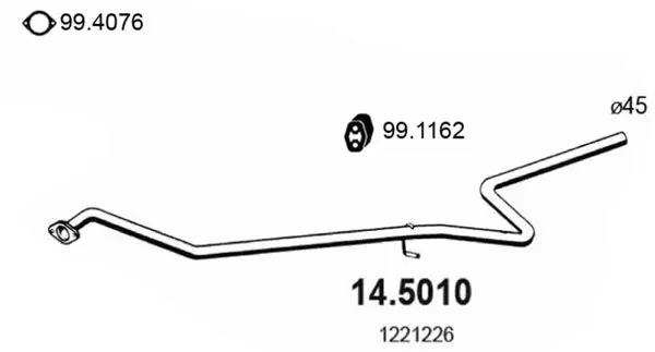 Handler.Part Exhaust pipe ASSO 145010 1