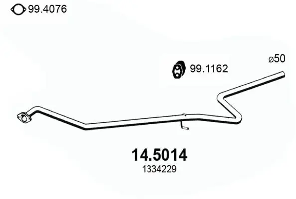 Handler.Part Exhaust pipe ASSO 145014 1