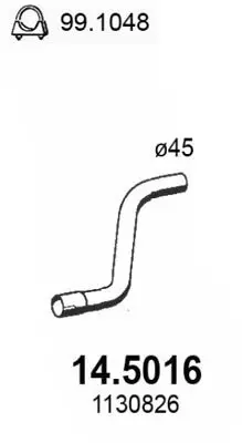 Handler.Part Exhaust pipe ASSO 145016 1