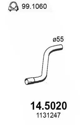 Handler.Part Exhaust pipe ASSO 145020 1