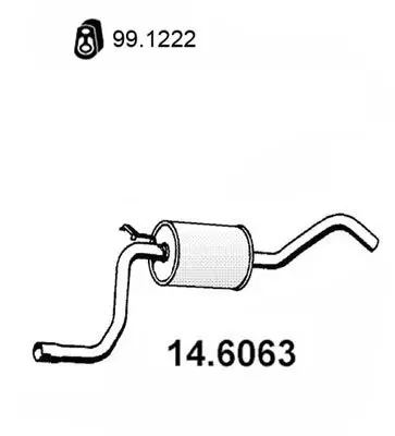 Handler.Part Middle silencer ASSO 146063 1