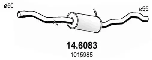 Handler.Part Middle silencer ASSO 146083 1