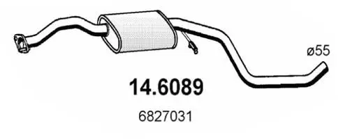 Handler.Part Middle silencer ASSO 146089 1