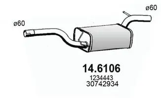 Handler.Part Middle silencer ASSO 146106 1