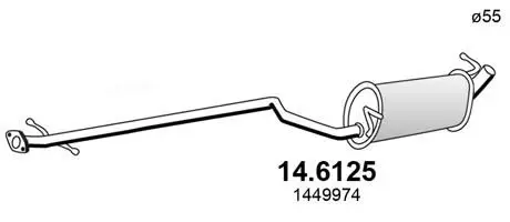 Handler.Part Middle silencer ASSO 146125 1