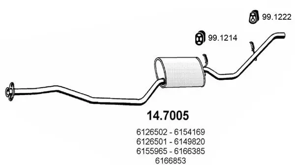 Handler.Part End silencer ASSO 147005 1