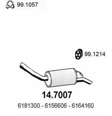 Handler.Part End silencer ASSO 147007 1