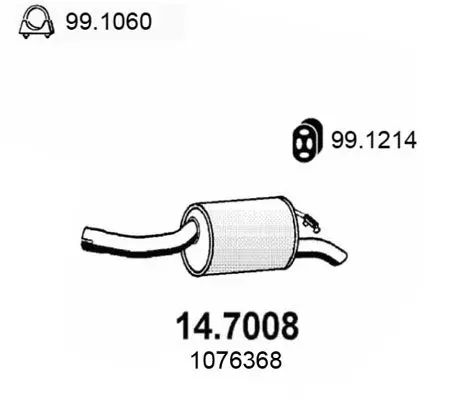 Handler.Part End silencer ASSO 147008 1